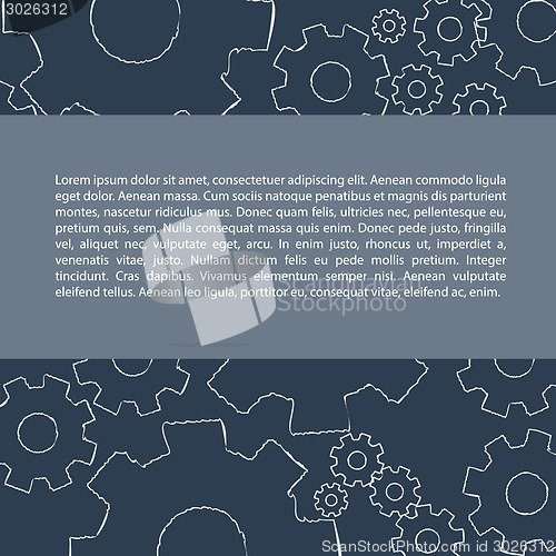 Image of Gears pattern with text
