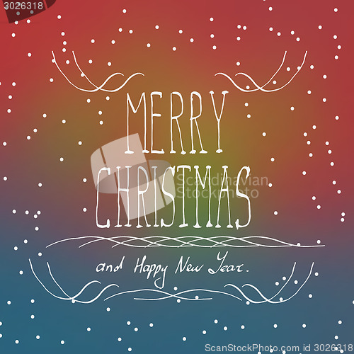 Image of Christmas typography, handwriting