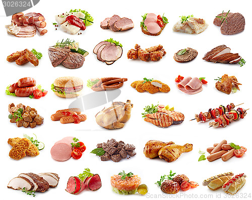 Image of various kinds of meat products