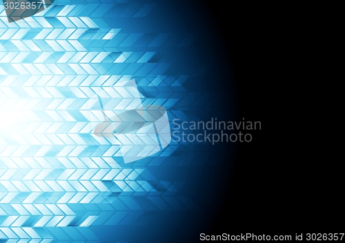 Image of Hi-tech geometric dark blue background