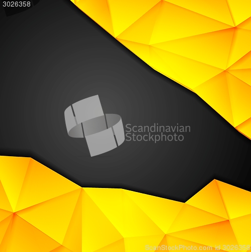 Image of Tech geometry yellow and black background