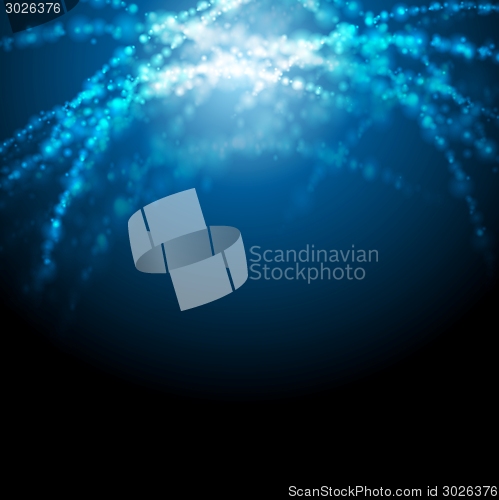 Image of Abstract blue shiny vector background