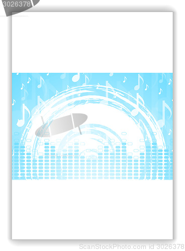Image of Abstract blue music flyer design