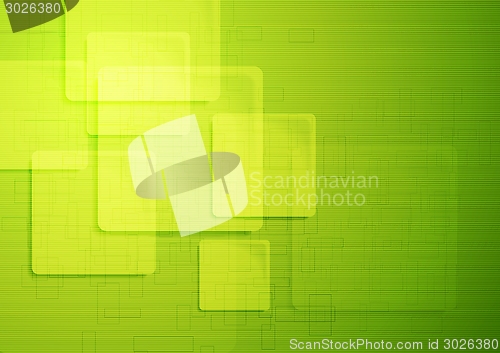 Image of Bright green technical squares background