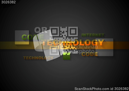 Image of Concept dark technology background