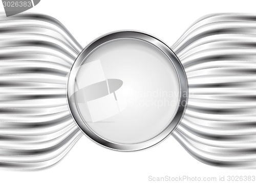 Image of Abstract silver metal vector background