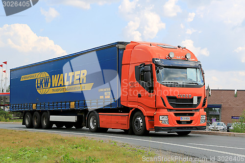 Image of New Iveco Stralis Hi-Way Semi Truck on the Road