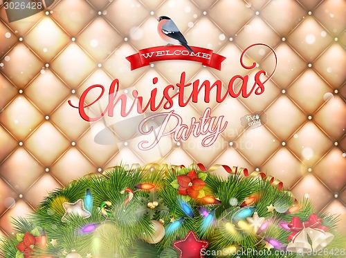 Image of Christmas party poster. EPS 10