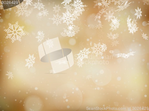 Image of Christmas background with snowflakes. EPS 10
