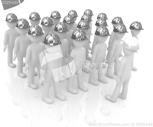 Image of 3d mans in a hard hat