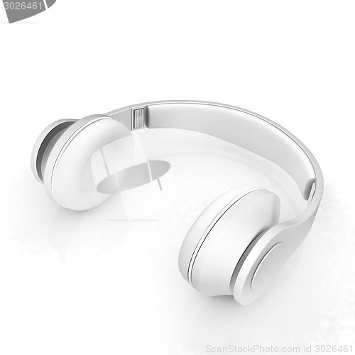 Image of Headphones Isolated on White Background 