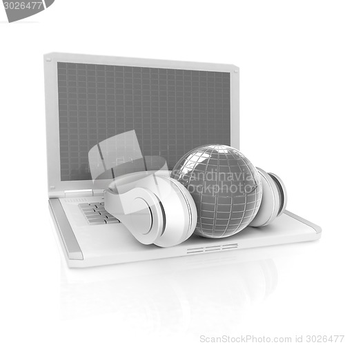 Image of Headphone and Laptop 