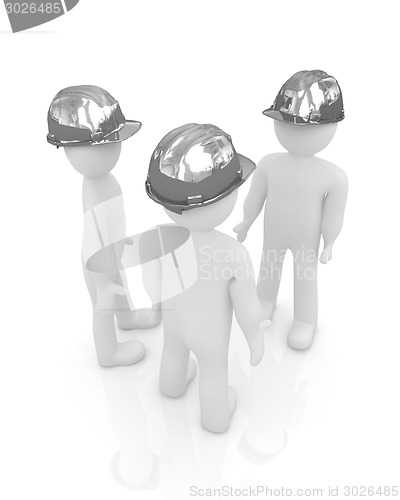 Image of 3d mans in a hard hat