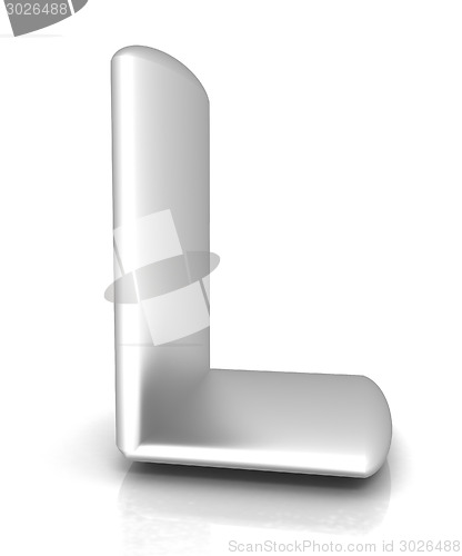 Image of 3D metall letter "L"