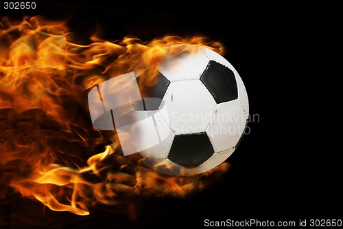 Image of ball on fire