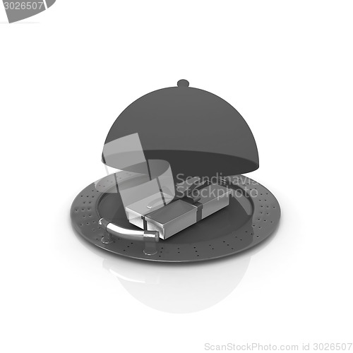 Image of Illustration of a luxury gift on restaurant cloche