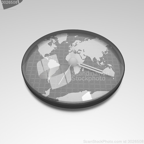 Image of Clock of world map 