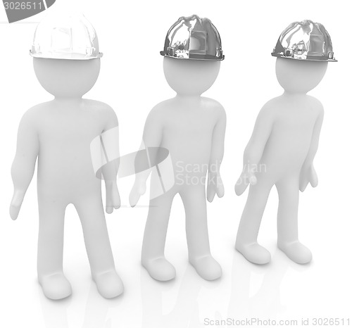 Image of 3d mans in a hard hat