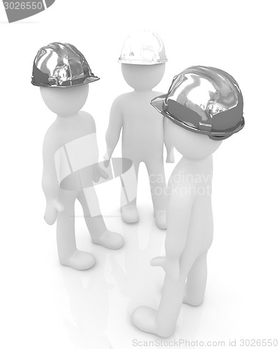 Image of 3d mans in a hard hat