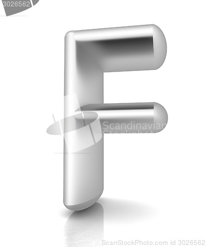 Image of 3D metall letter "F"
