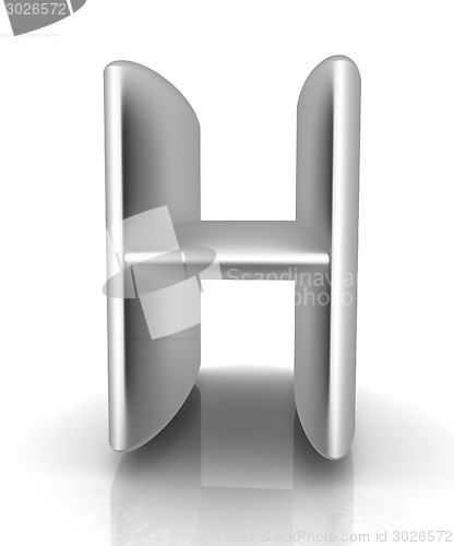 Image of 3D metall letter "H"