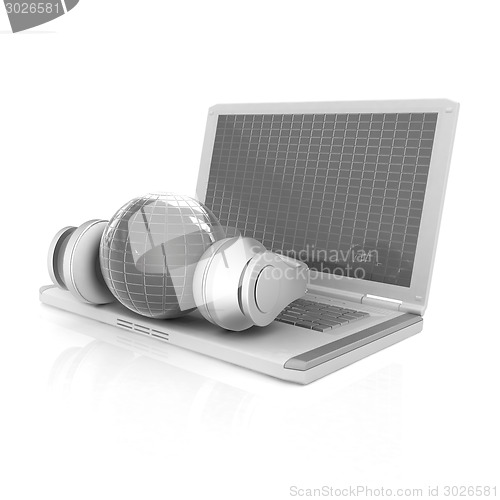 Image of Headphone and Laptop 