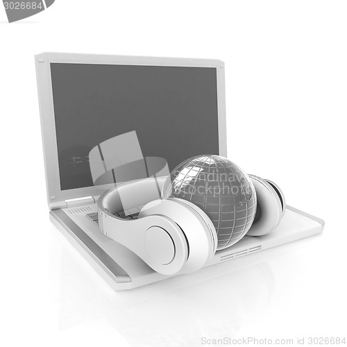 Image of Headphone and Laptop 