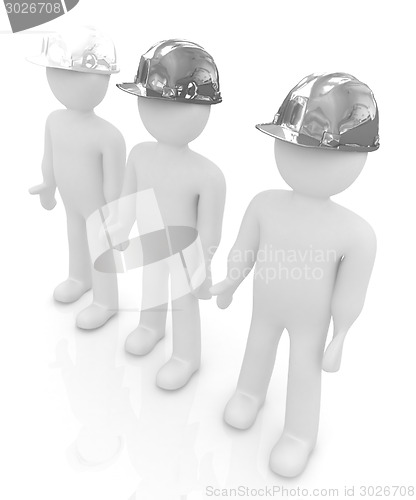 Image of 3d mans in a hard hat