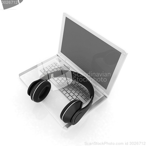 Image of Headphone and Laptop 