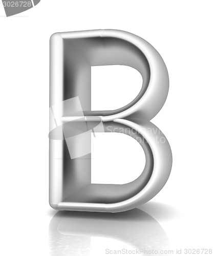 Image of 3D metall letter "B"