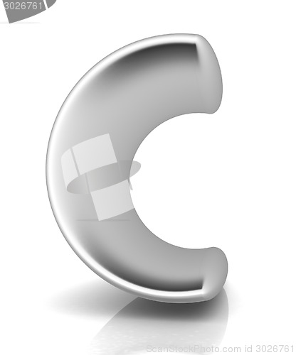 Image of 3D metall letter "C"