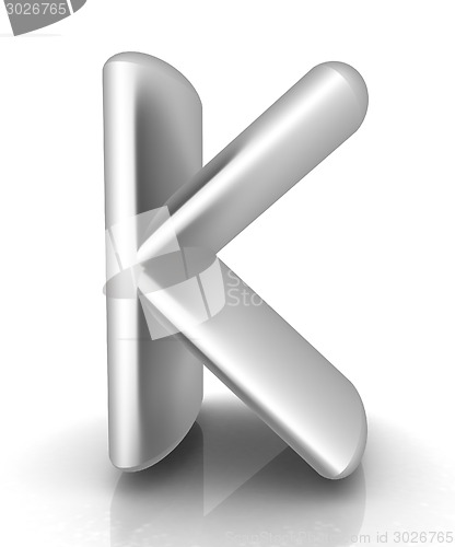 Image of 3D metall letter "K"