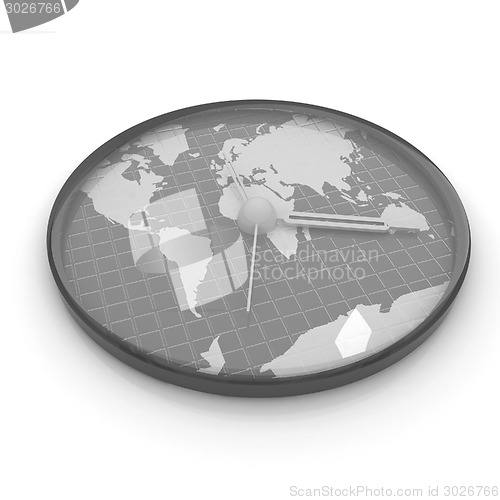 Image of Clock of world map 