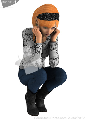 Image of Sad Teen Girl