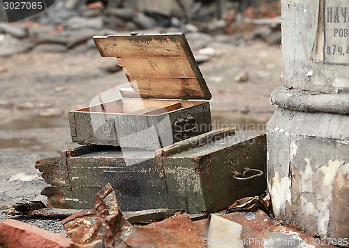 Image of empty  military chest