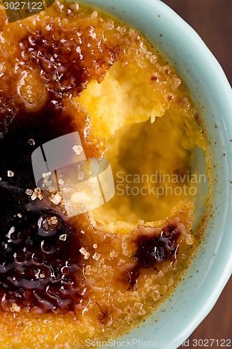 Image of French dessert - cream brulee, burnt cream 