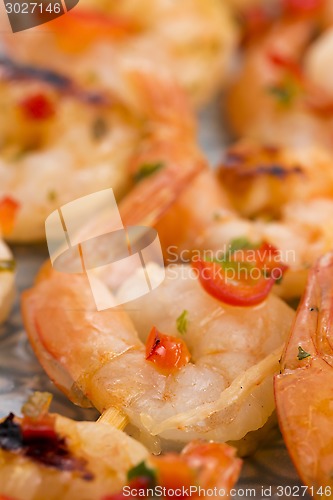 Image of Skewered Tiger Prawns