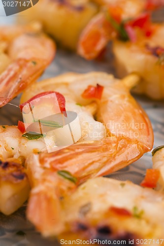 Image of Skewered Tiger Prawns