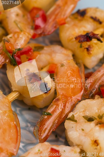 Image of Skewered Tiger Prawns