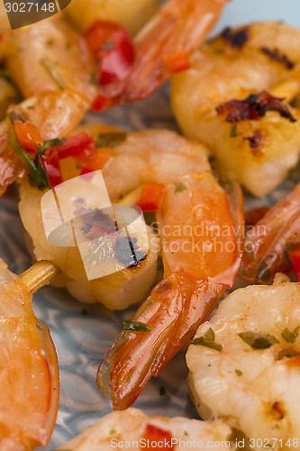 Image of Skewered Tiger Prawns