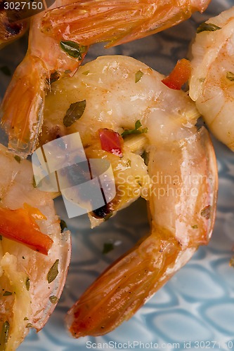 Image of Skewered Tiger Prawns