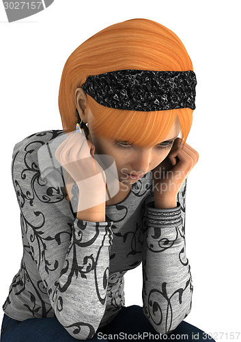 Image of Sad Teen Girl