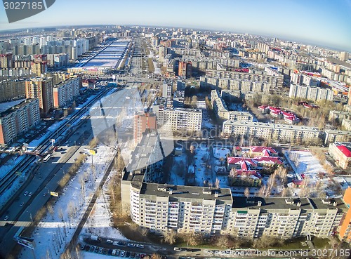 Image of Residential district on Shirotnaya street. Tyumen