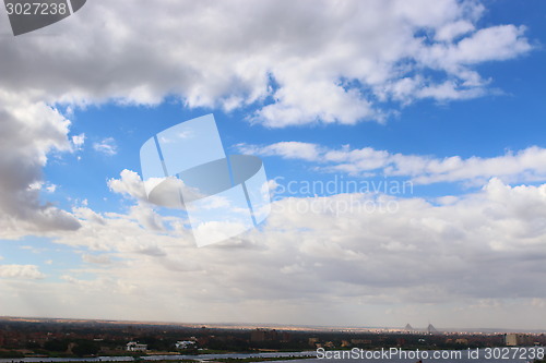 Image of Pyramids and blue sky 