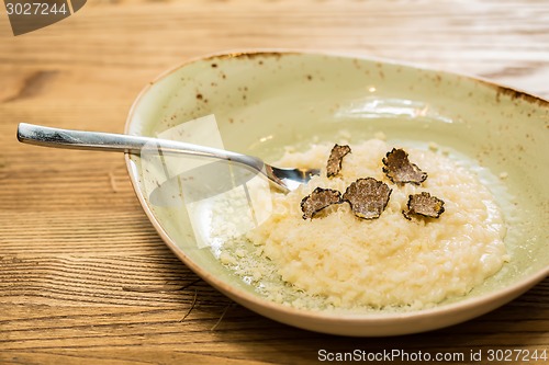 Image of Italian risotto with black truffle