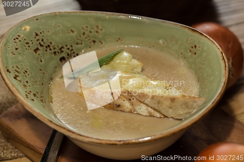 Image of french onion gratin soup