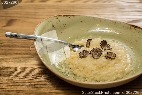 Image of Italian risotto with black truffle