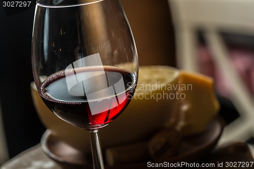 Image of Red wine in glass