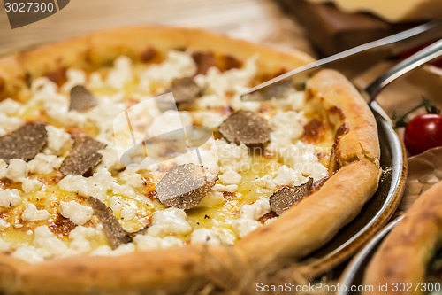 Image of italian pizza with truffels