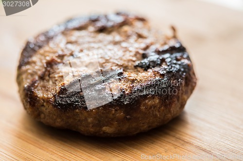Image of still life with fast food hamburger menu